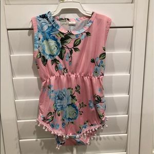 Girl’s Pink Floral Onesie 6-9m